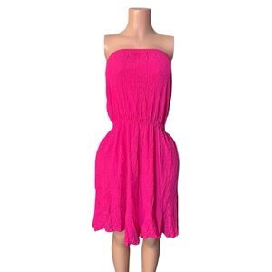 566/Pink Strapless Dress